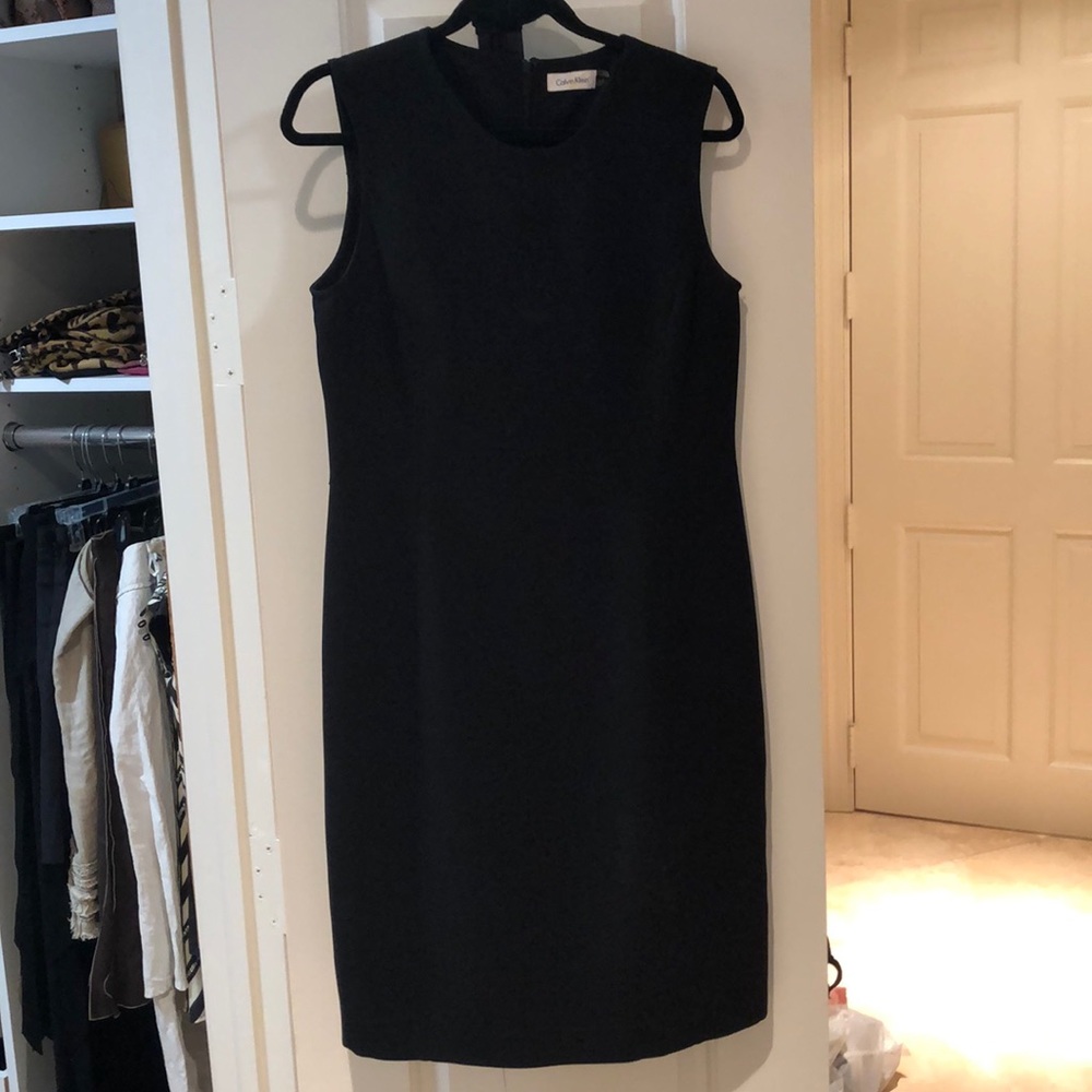 Calvin Klein Black Sleeveless A-line Dress